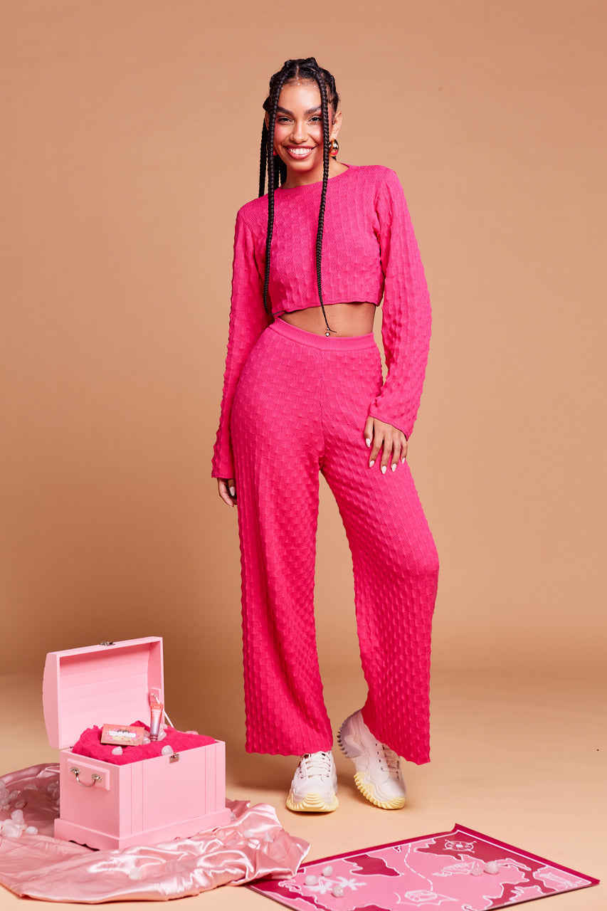 Cropped Treasure Island Pink