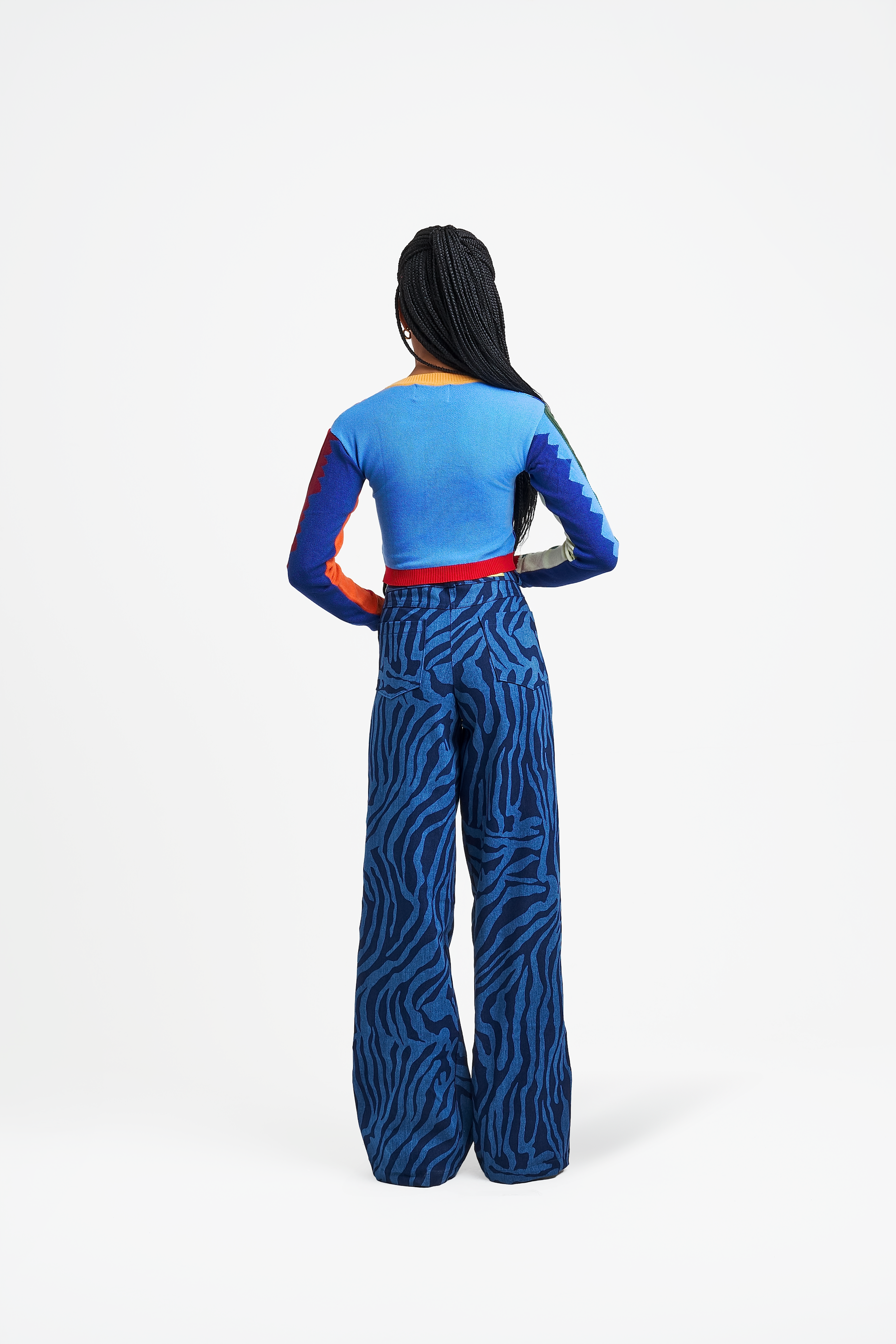Calça Print Denim