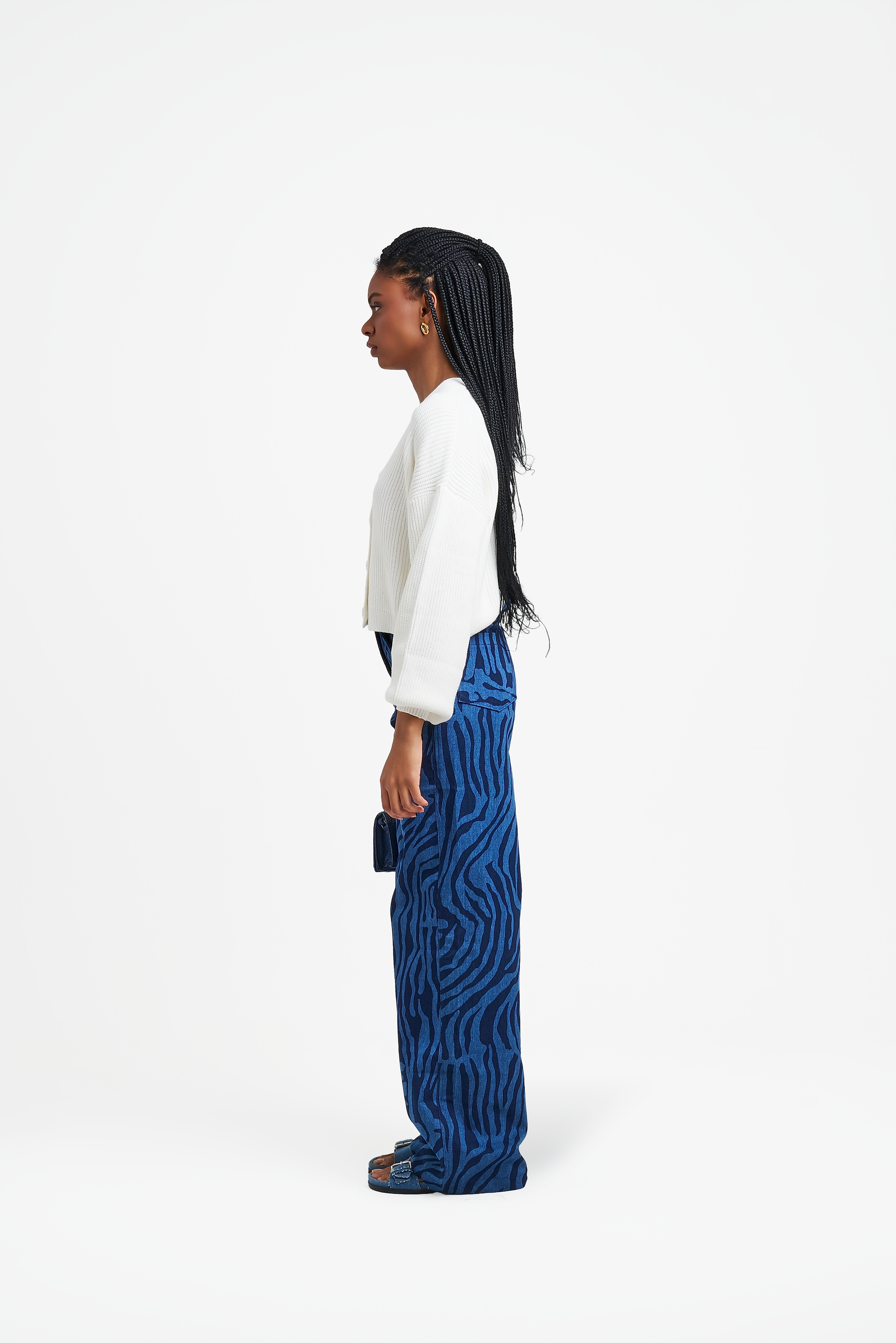 Calça Print Denim