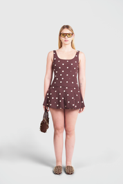 Vestido Polka Brown