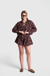 Shorts Polka Brown