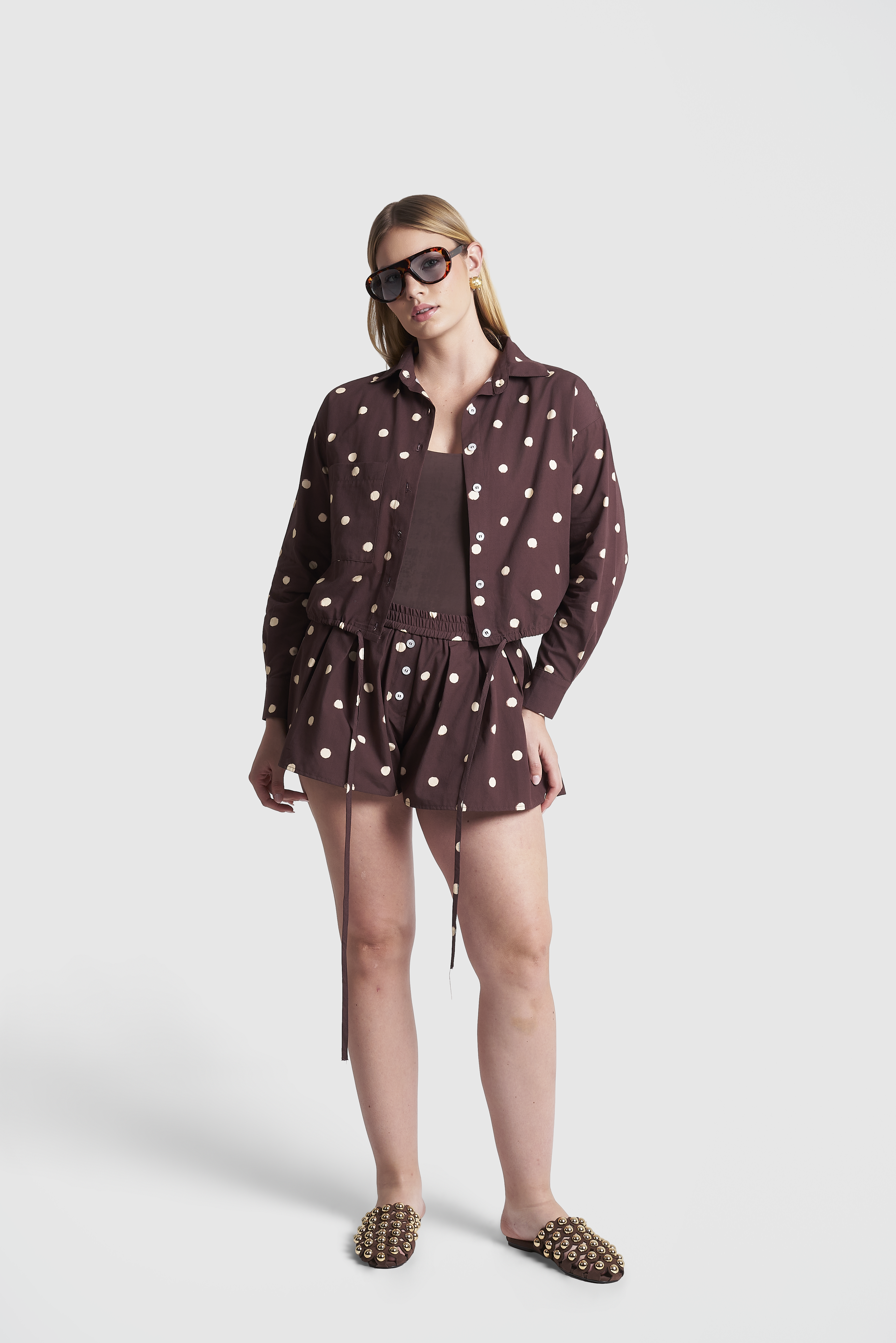 Camisa Polka Brown