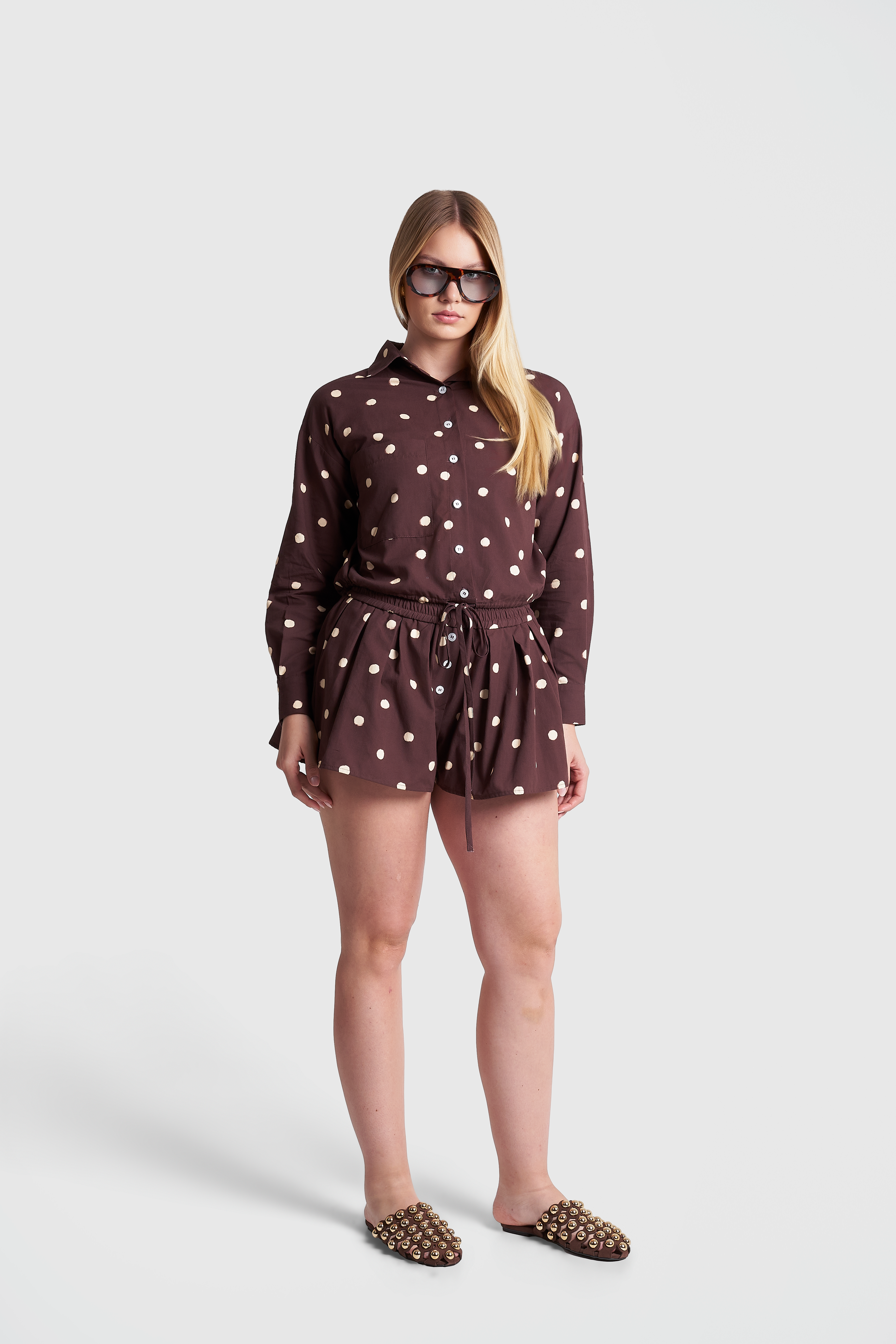 Camisa Polka Brown