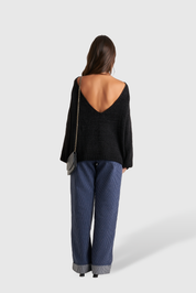 Blusa Deep V Noir
