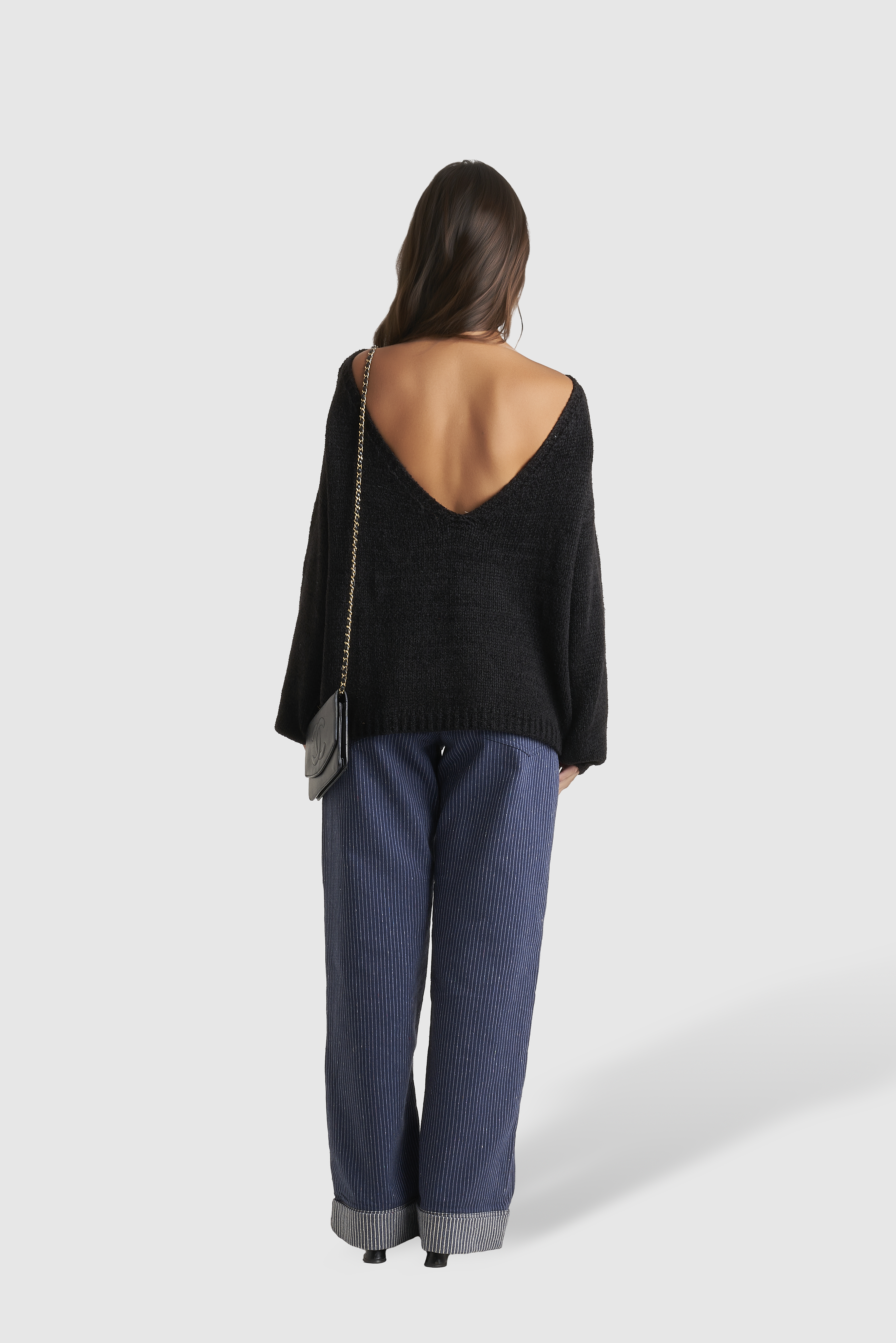 Blusa Deep V Noir