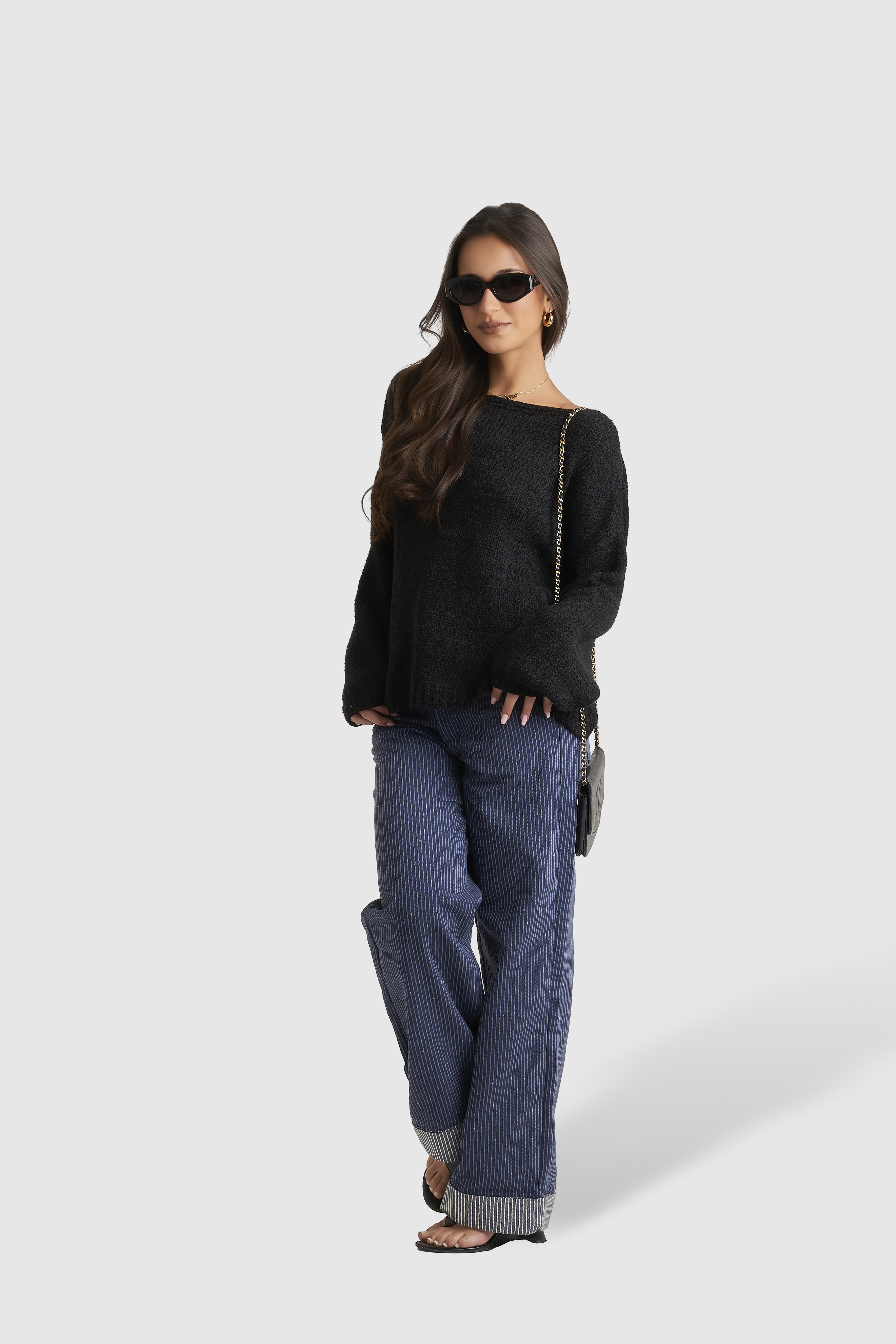 Blusa Deep V Noir