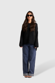 Blusa Deep V Noir