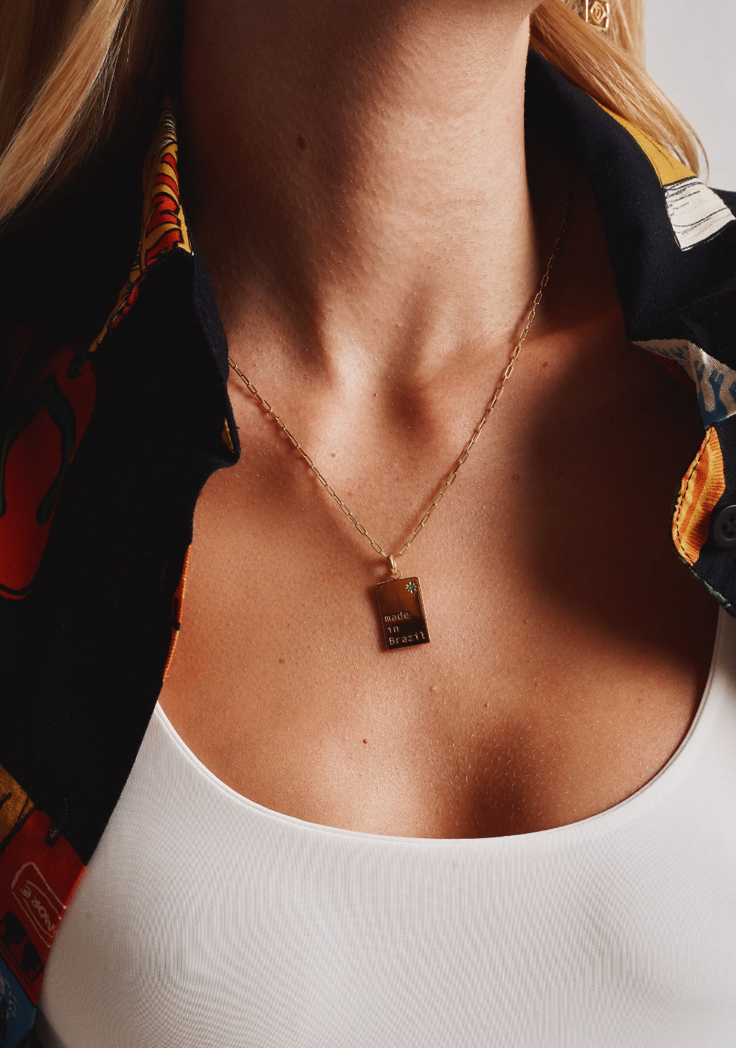 Colar Made in Brazil  [prata 950 com banho ouro 18k]