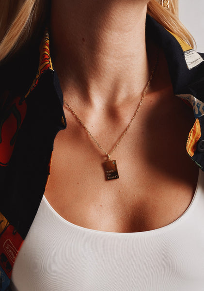 Colar Made in Brazil  [prata 950 com banho ouro 18k]