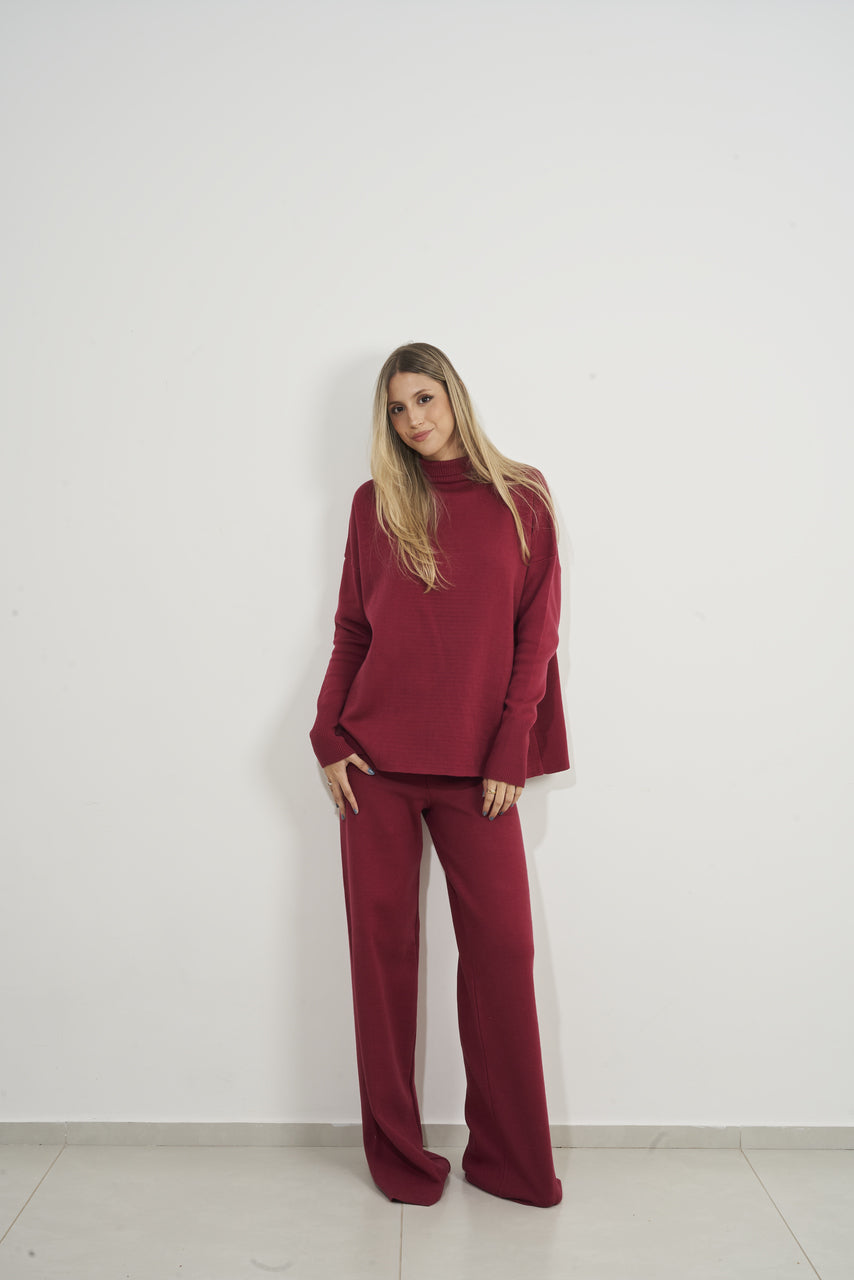 Calça Mellow Burgundy