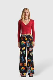 Calça Wideleg Cheers Sarja