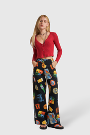 Calça Wideleg Cheers Sarja