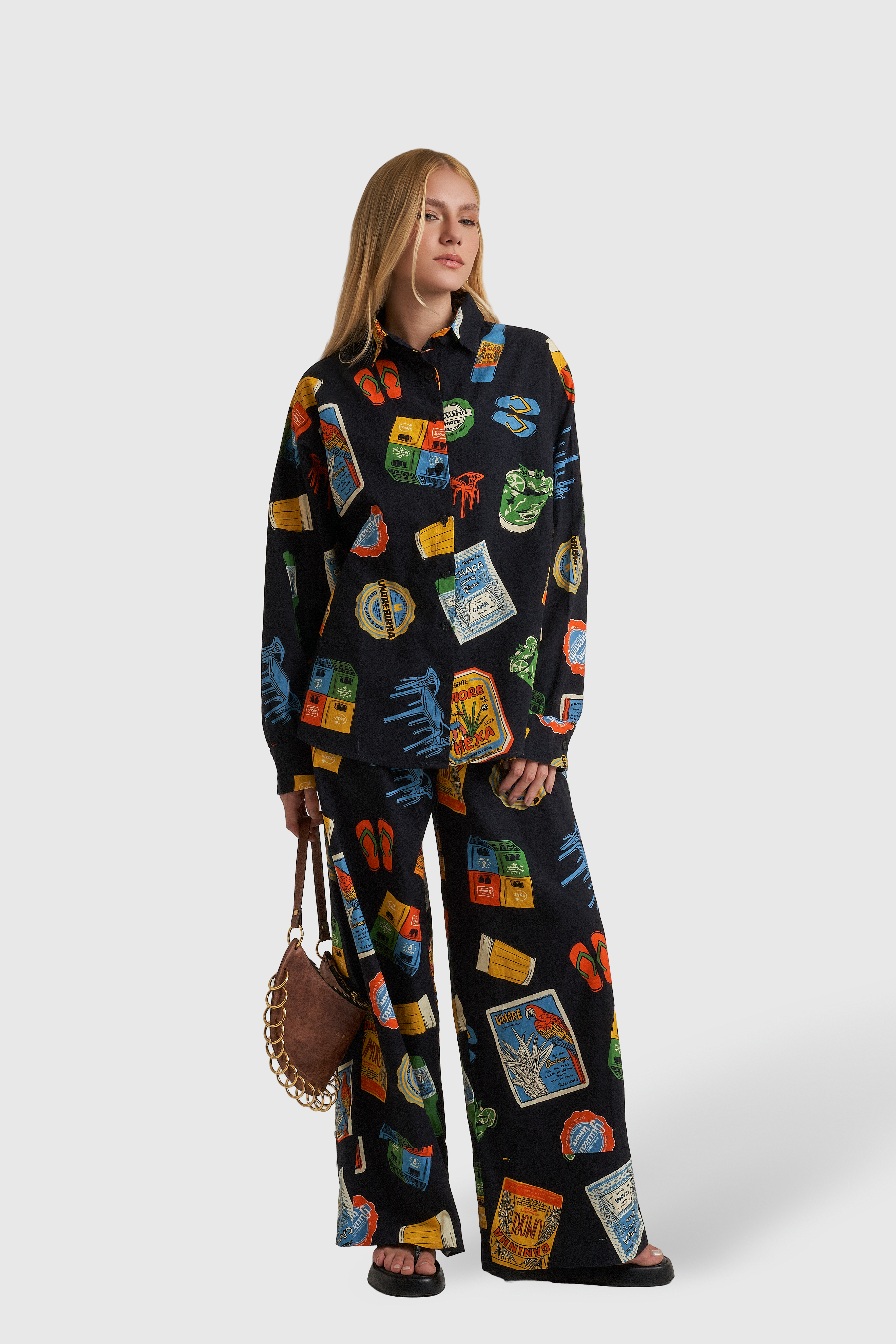 Camisa Colarinho Algodão