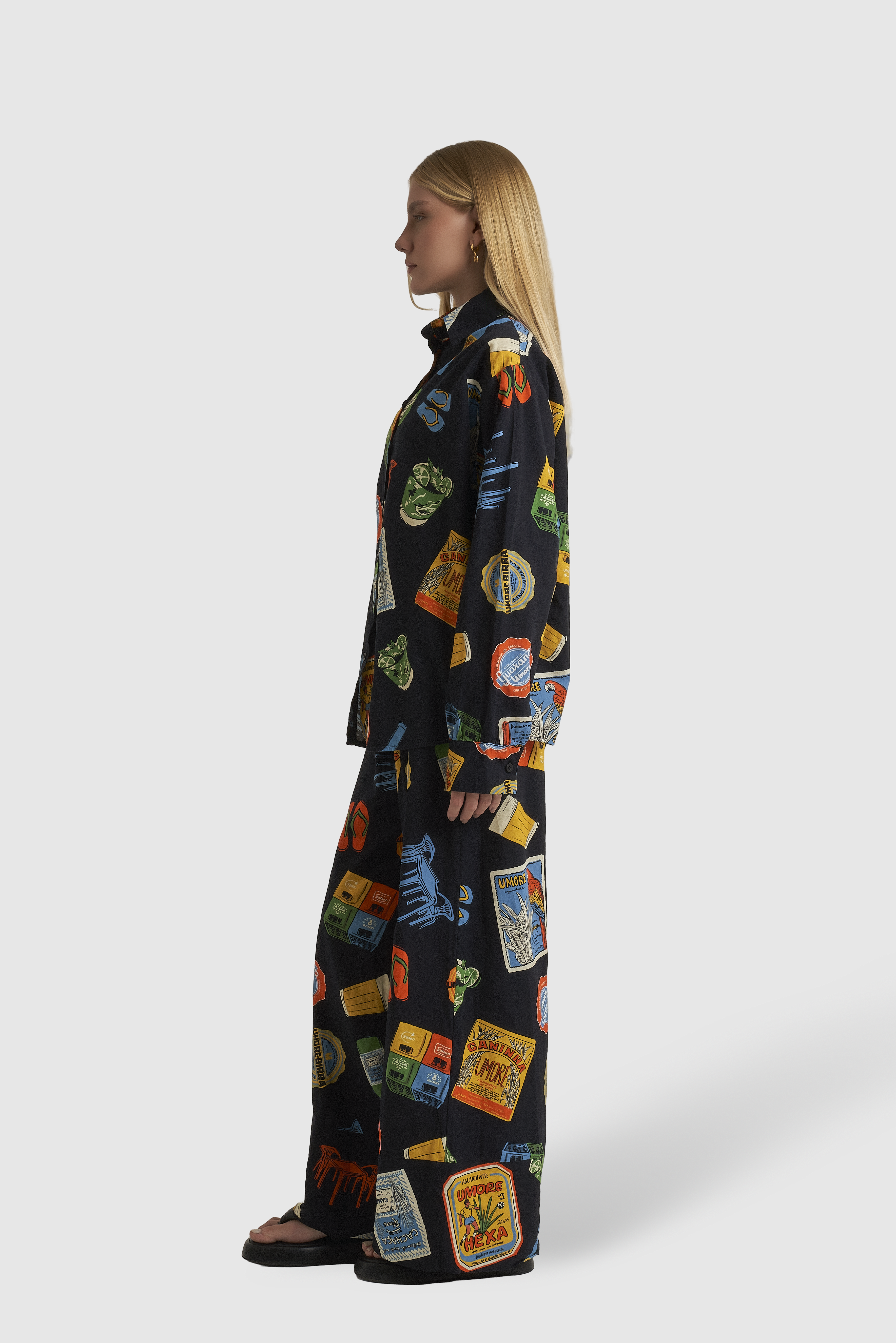 Camisa Colarinho Algodão