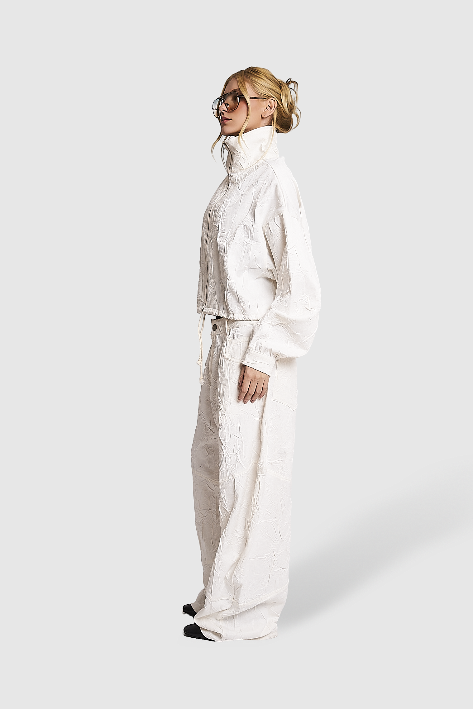 Jaqueta Crinkle White
