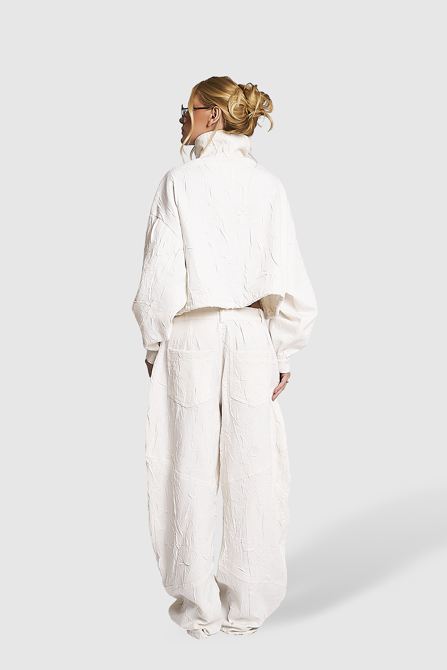 Jaqueta Crinkle White